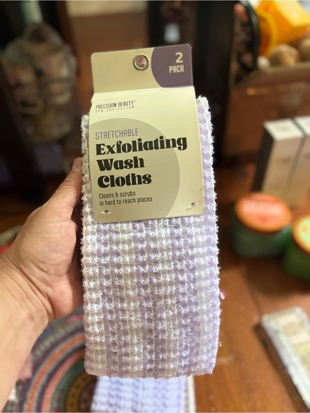 Exfoliating bath cloth 2